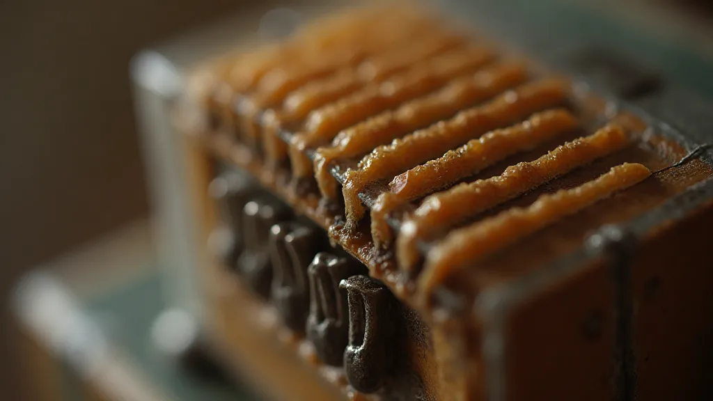 Detailed view of an accordion reed