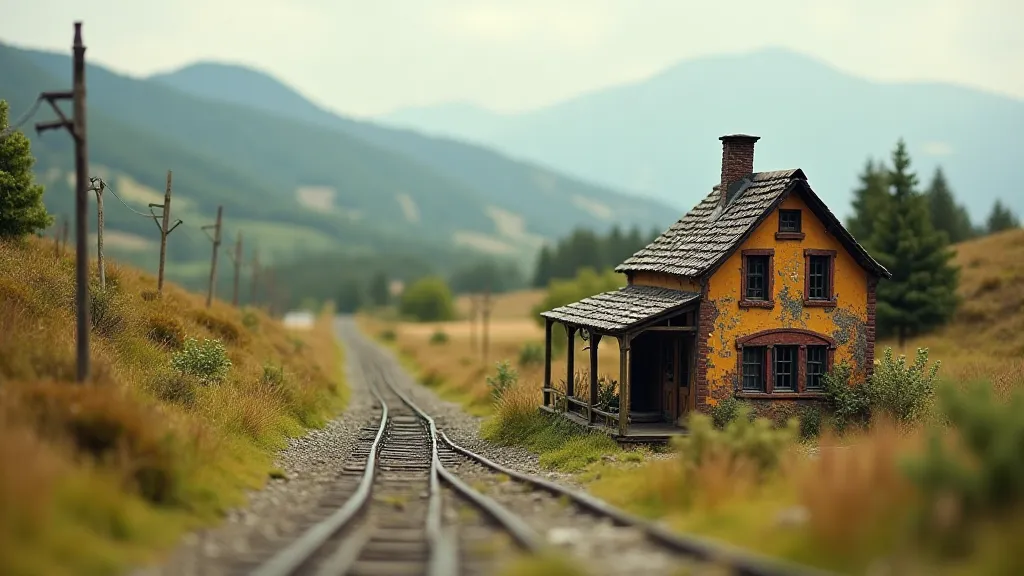 Diorama showcasing atmospheric perspective