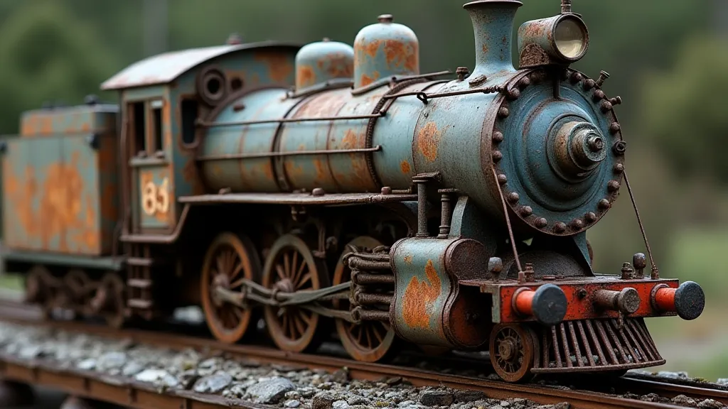 Weathered HO Scale Steam Locomotive