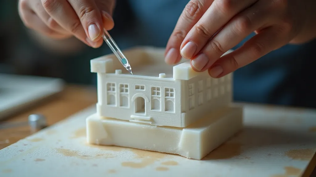 Resin pouring process