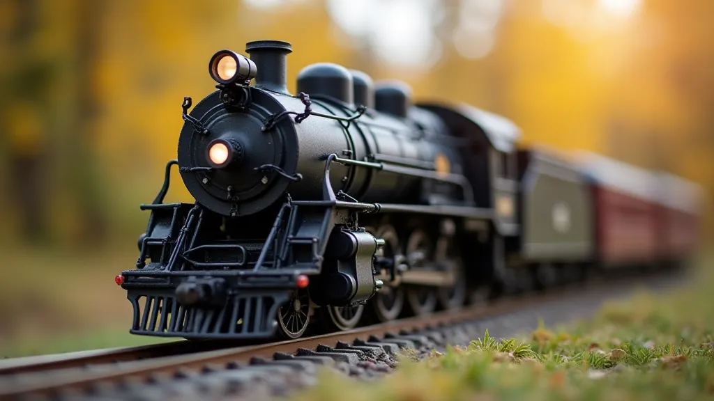 N scale locomotive running on track